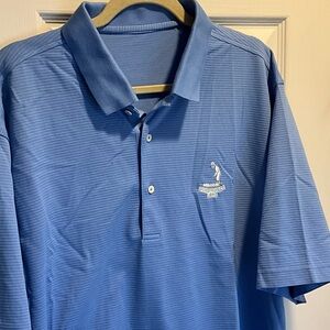 Classic Blue Polo Shirt with Embroidered Logo